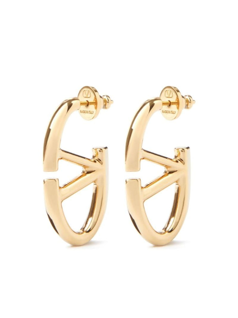 Gold-tone Vlogo Hoop Earrings