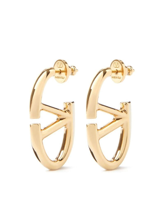 Gold-tone Vlogo Hoop Earrings
