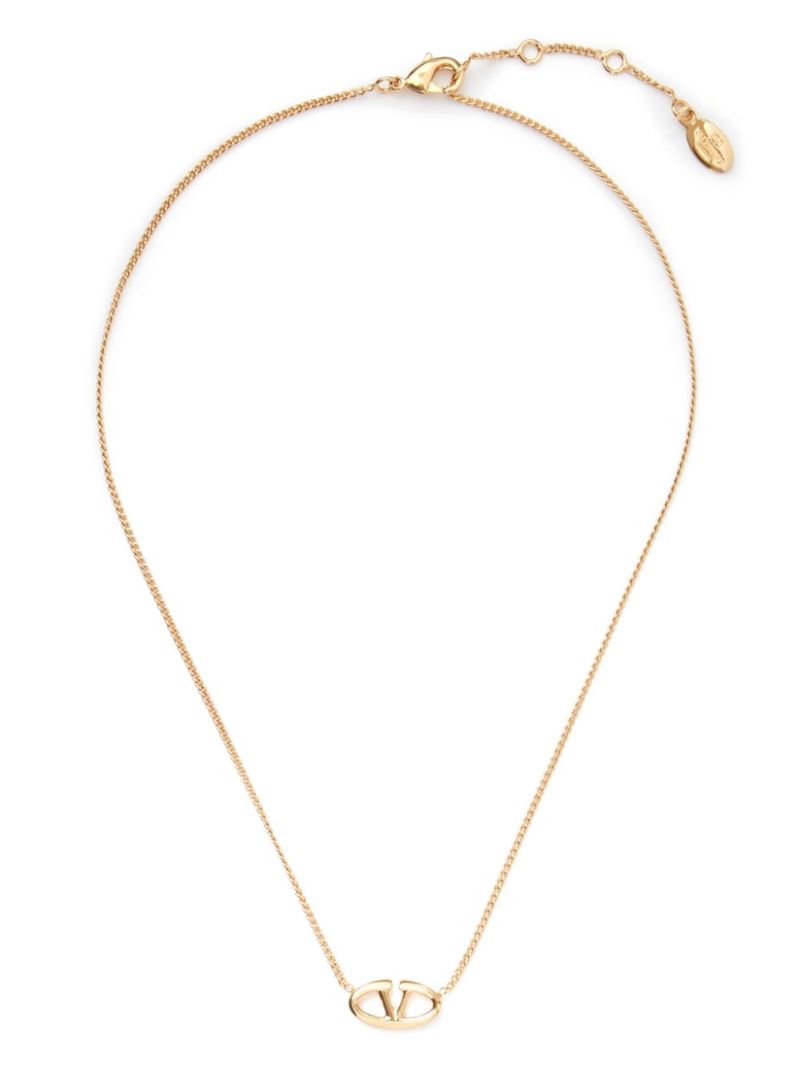 Gold-tone Vlogo Chain Necklace