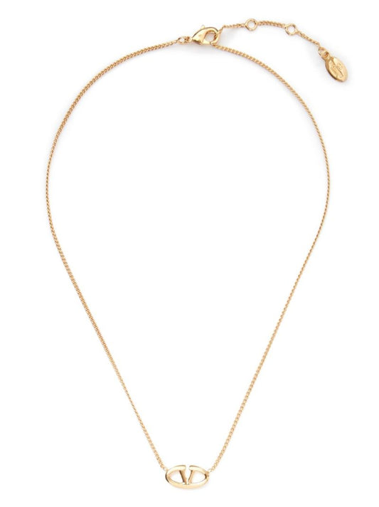 Gold-tone Vlogo Chain Necklace