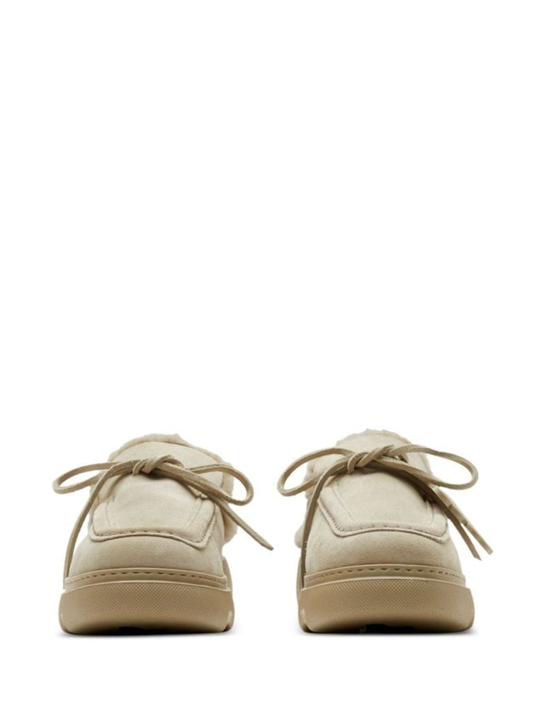 Neutral Stony Shearling Mules