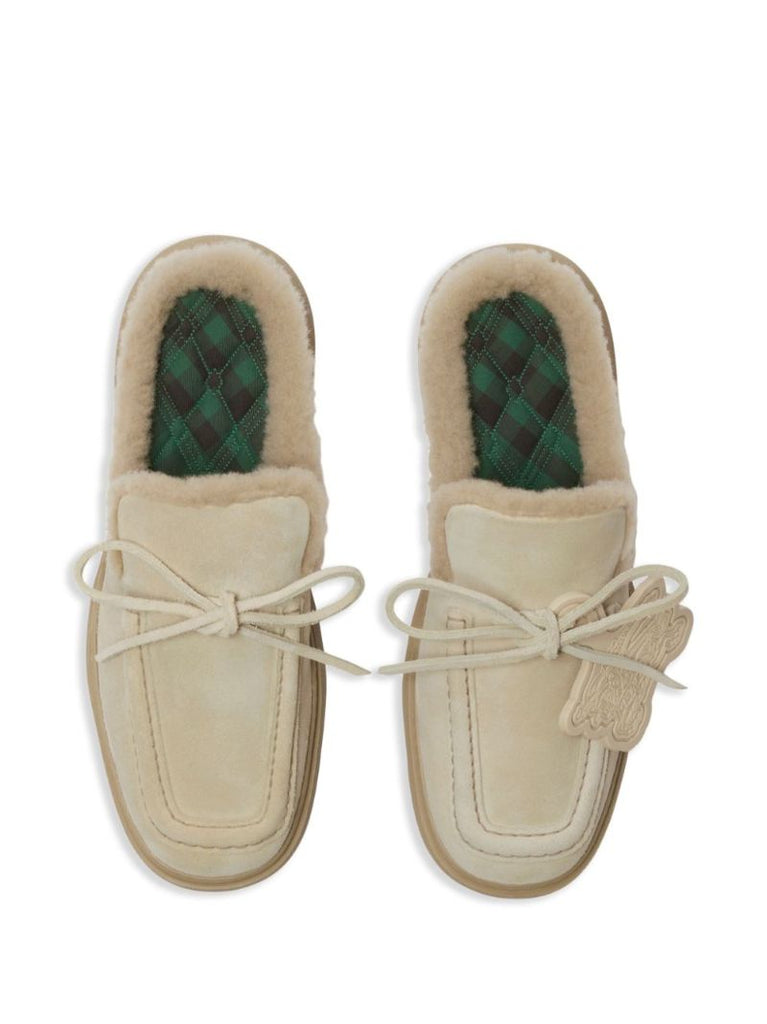 Neutral Stony Shearling Mules