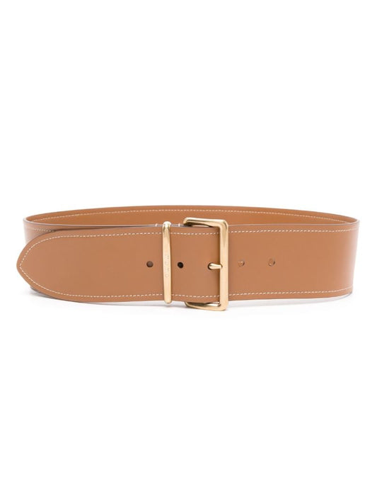 Brown Buckled Leather Belt