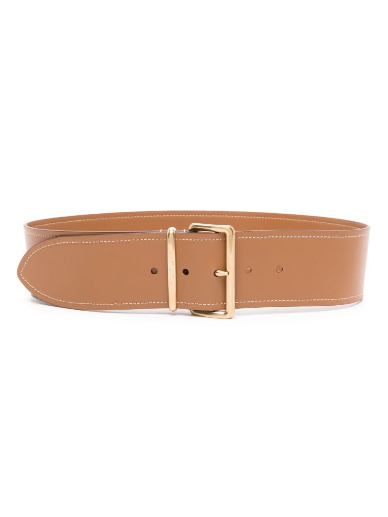 Brown Buckled Leather Belt