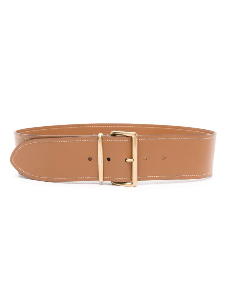 Brown Buckled Leather Belt