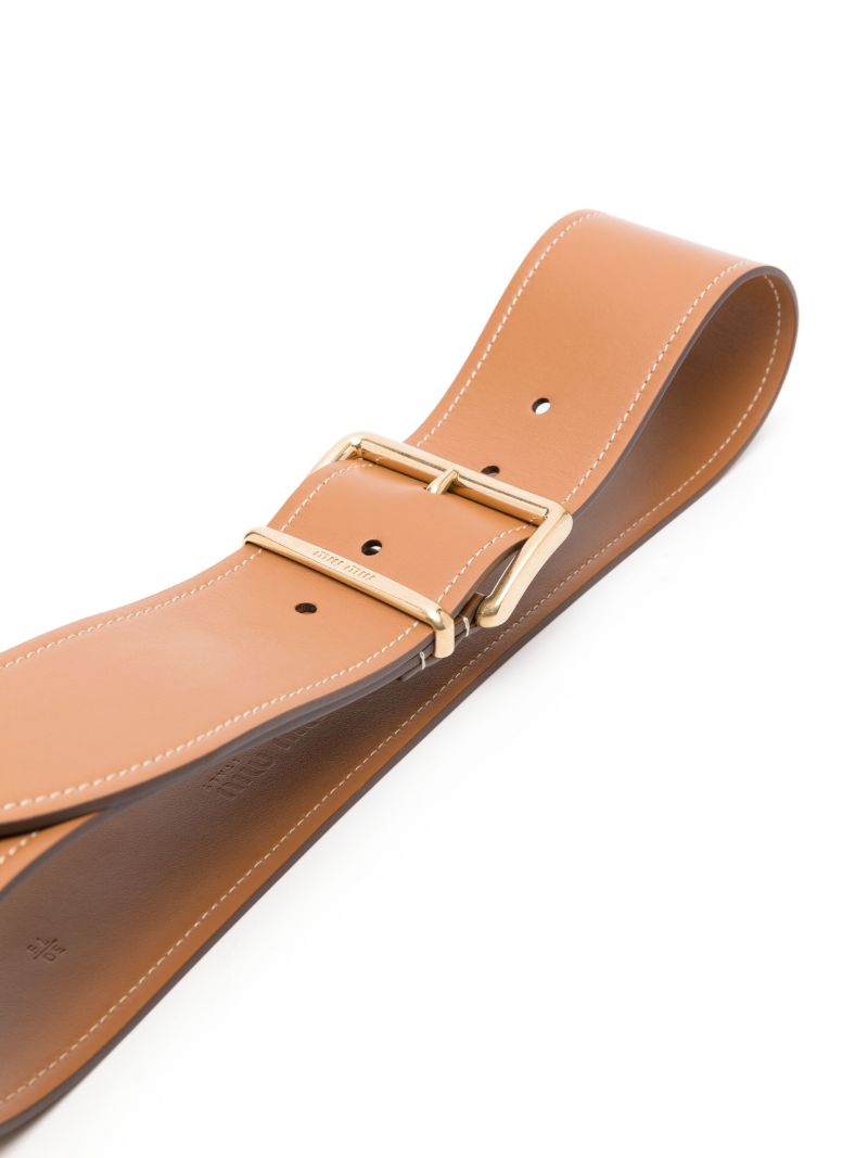 Brown Buckled Leather Belt