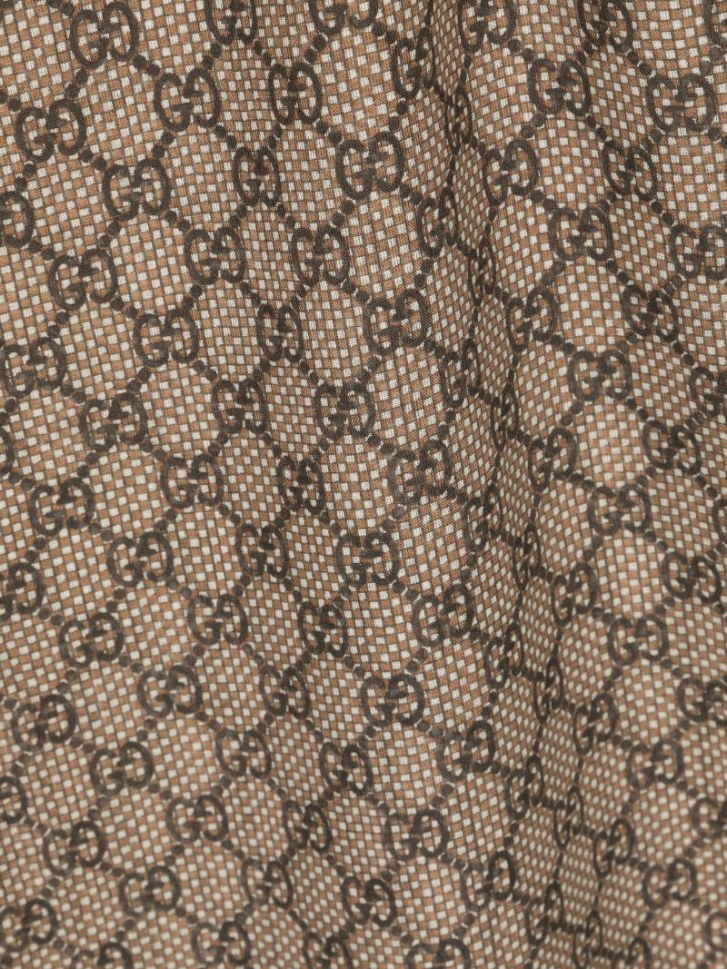 Neutral Gg Jacquard Wool Scarf