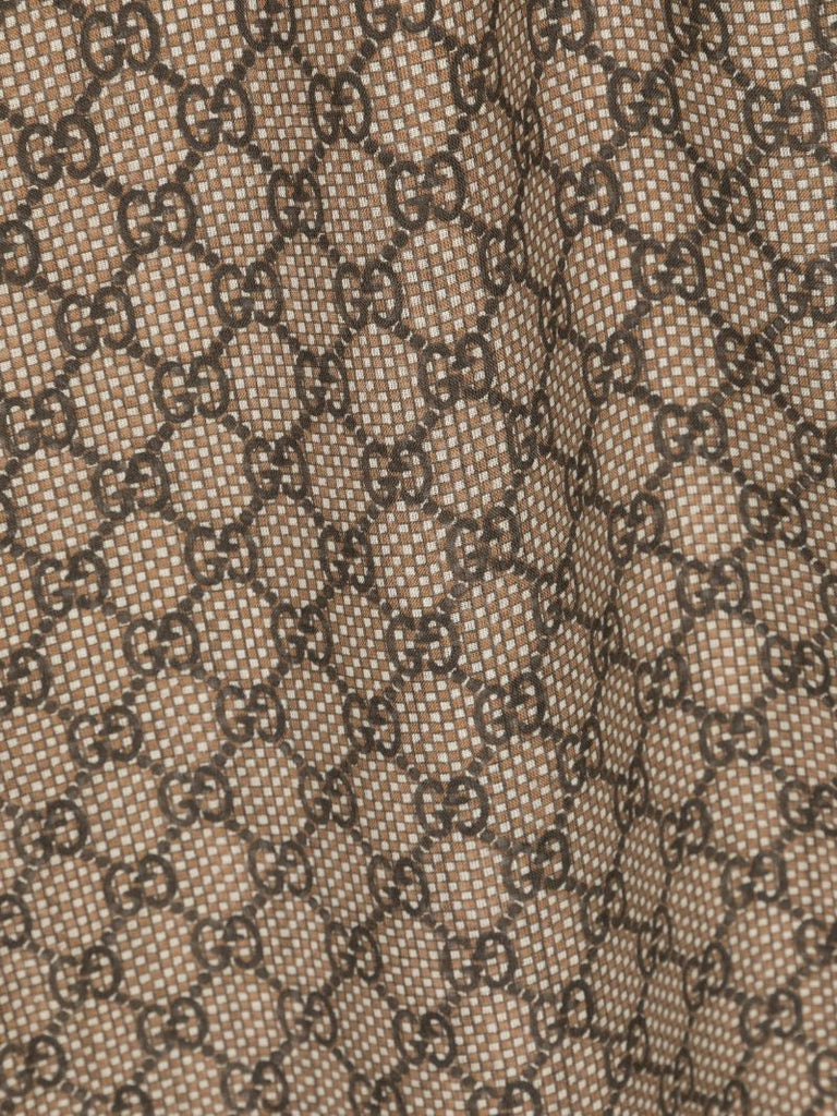 Neutral Gg Jacquard Wool Scarf