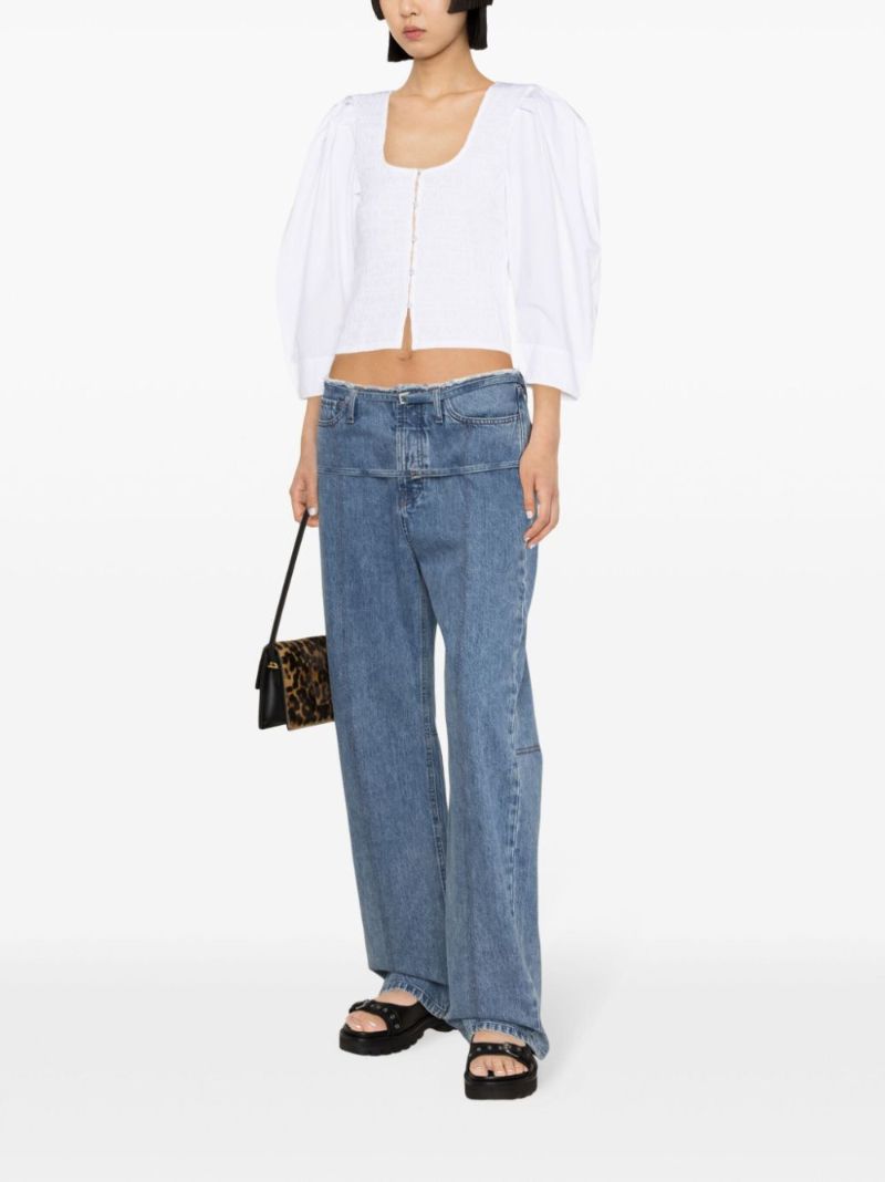 White Organic Cotton-poplin Blouse