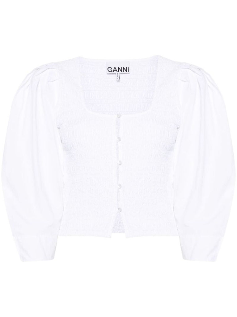 White Organic Cotton-poplin Blouse
