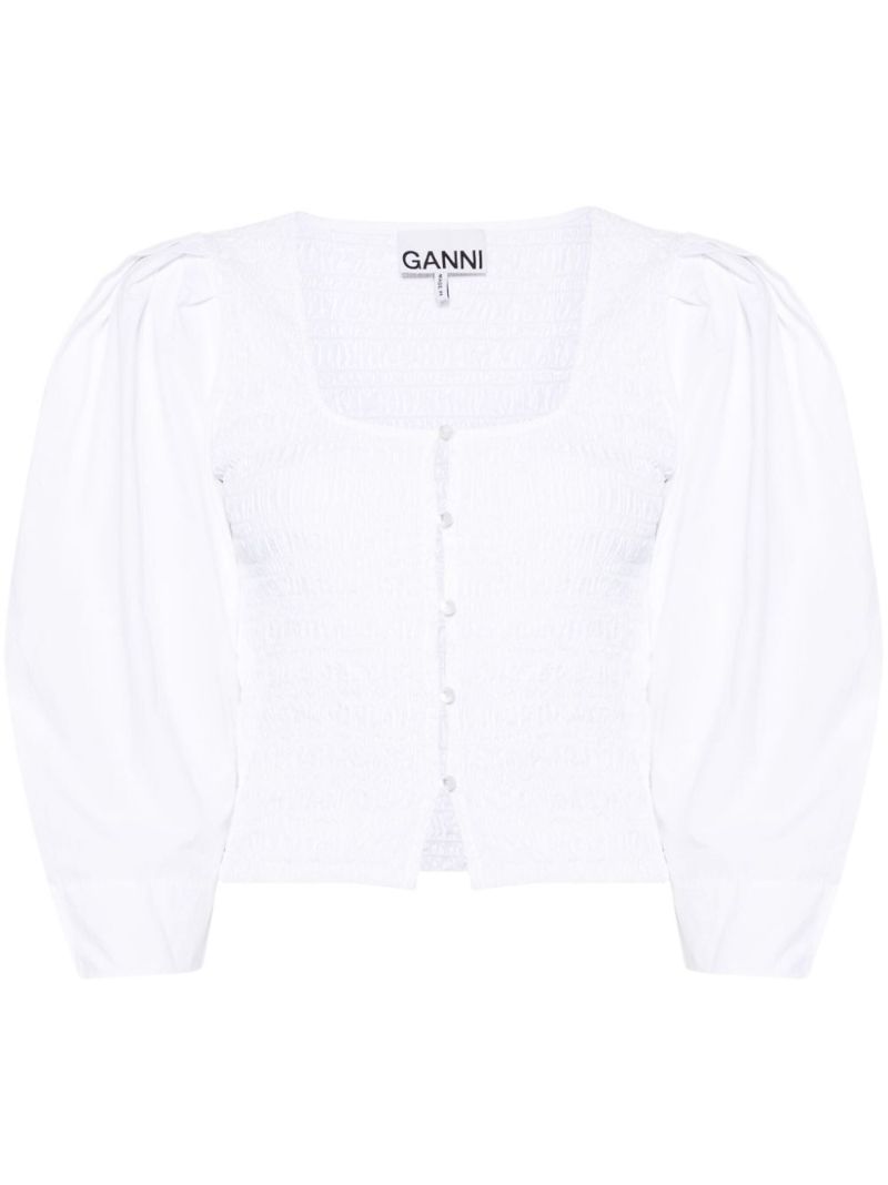 White Organic Cotton-poplin Blouse