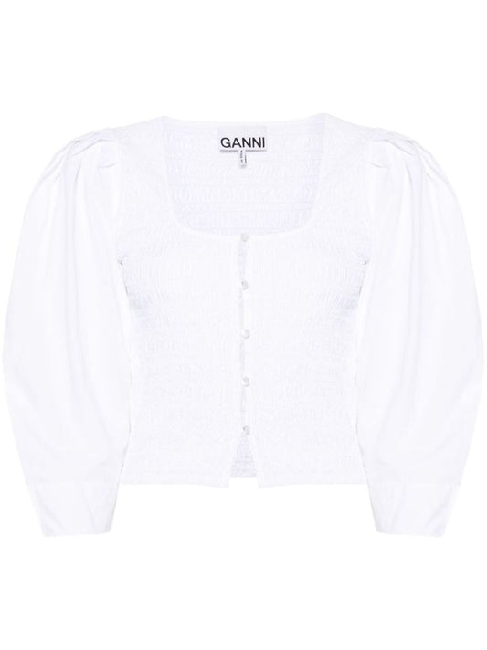White Organic Cotton-poplin Blouse