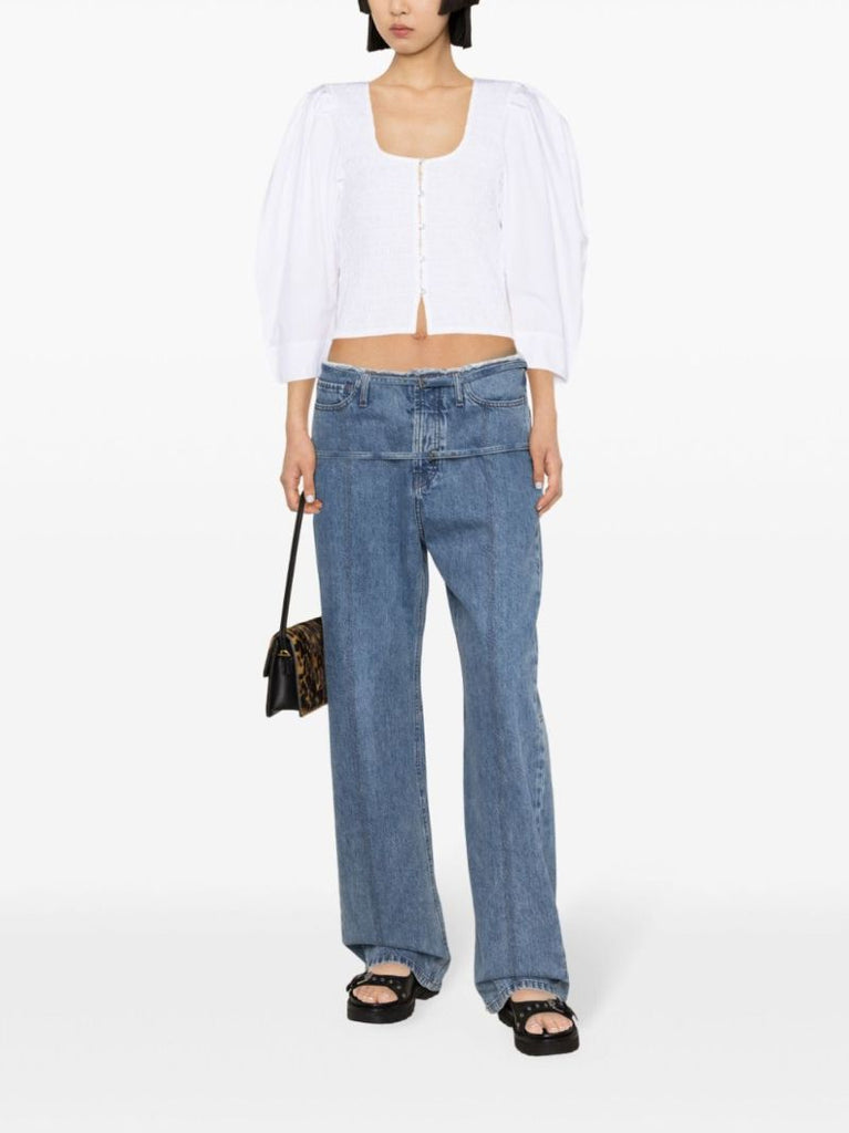White Organic Cotton-poplin Blouse