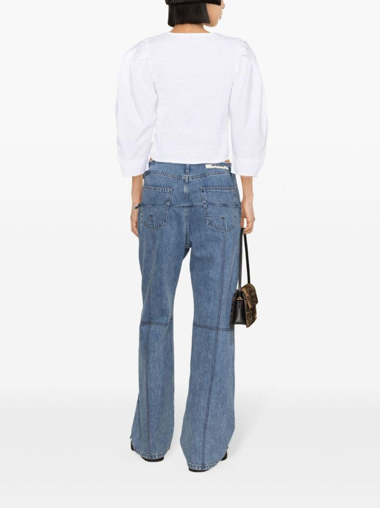 White Organic Cotton-poplin Blouse