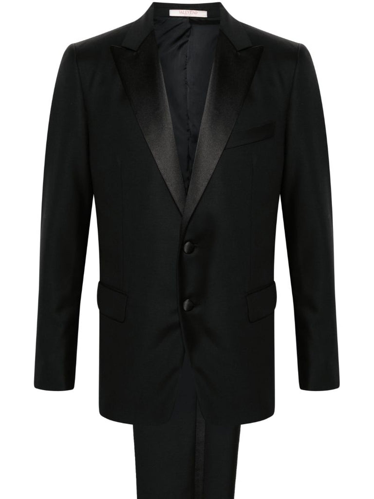 Black Single-breasted Wool Tuxedo