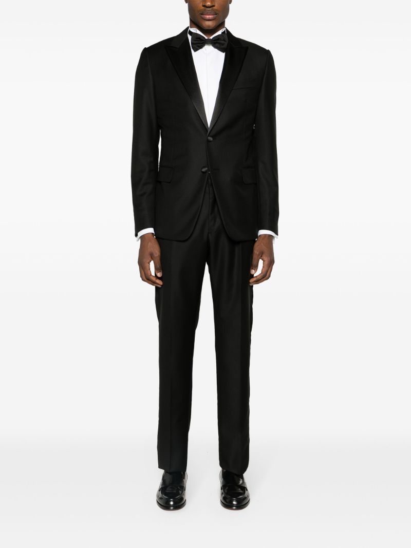 Black Single-breasted Wool Tuxedo