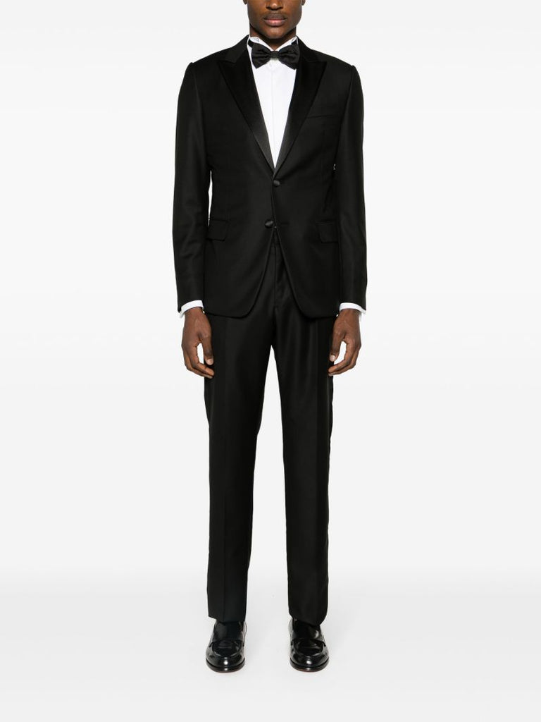 Black Single-breasted Wool Tuxedo