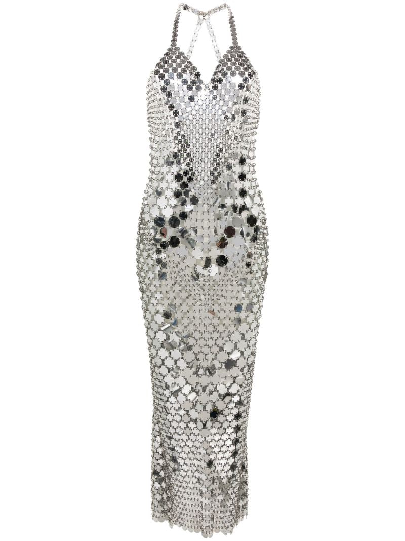 Silver Chainmail Halterneck Gown