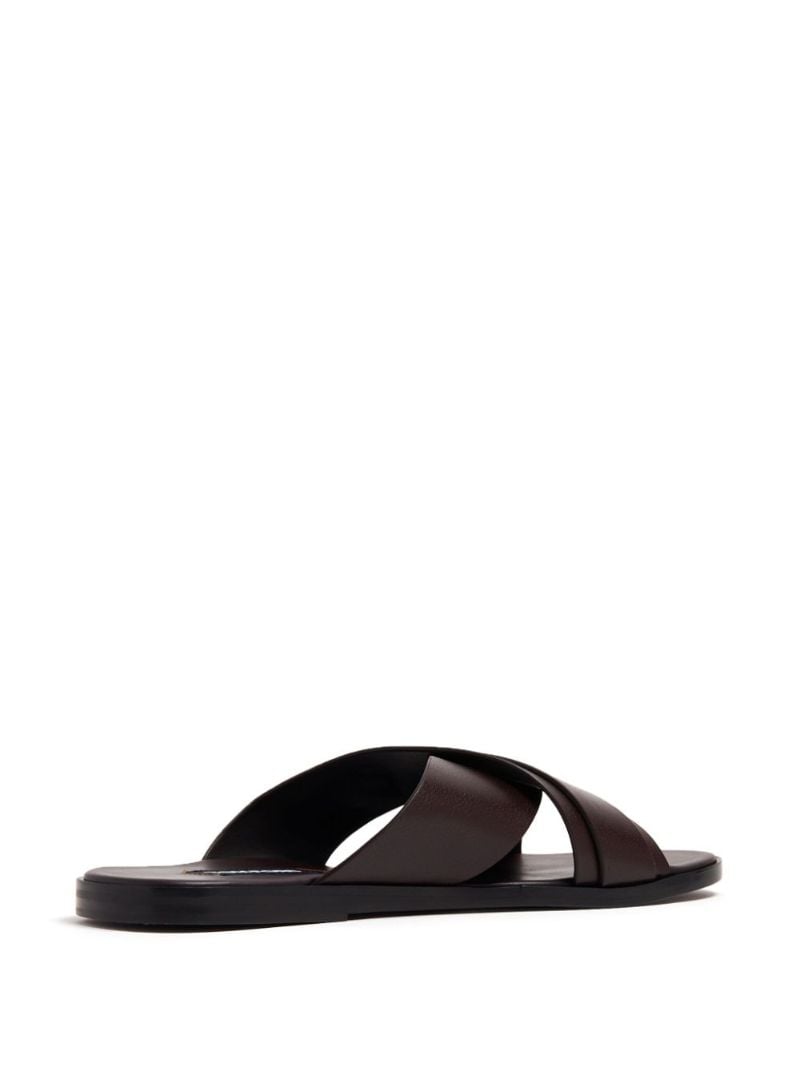 Brown Preston Leather Slides