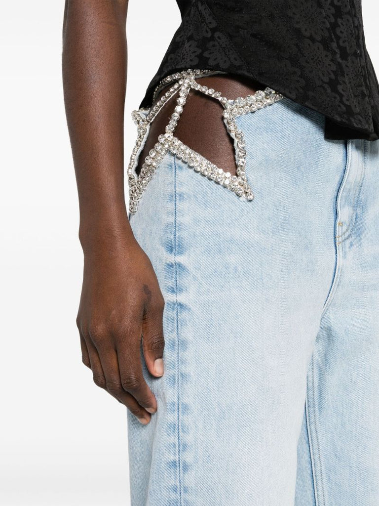 Blue Star Cut-out Jeans
