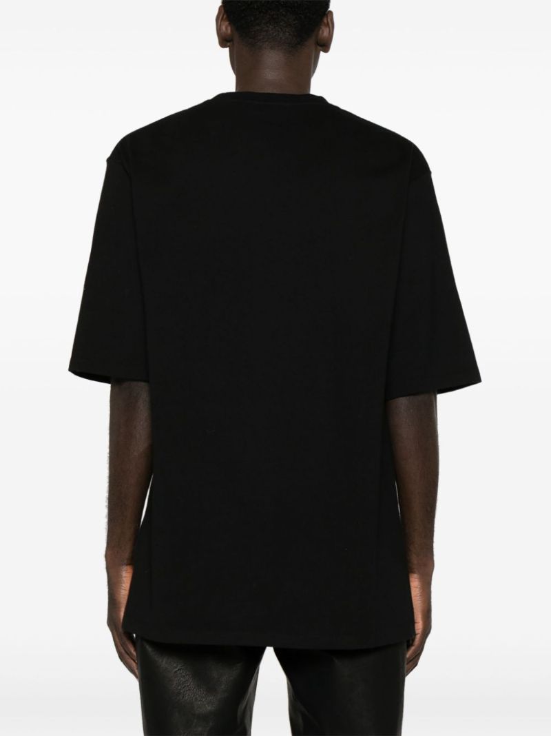 Black Logo-print Cotton T-shirt