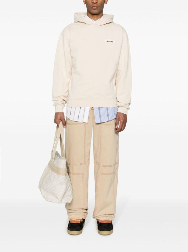 Neutral Le Hoodie Gros Grain Top