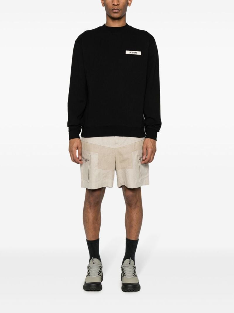 Black Le Sweatshirt Gros Grain Top