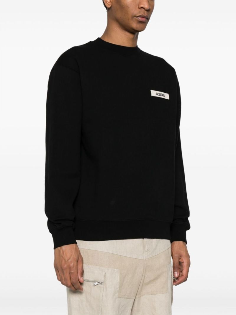 Black Le Sweatshirt Gros Grain Top