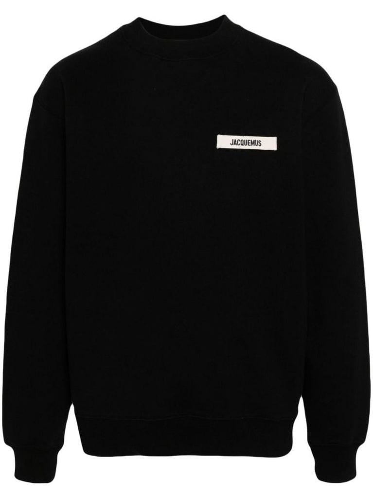 Black Le Sweatshirt Gros Grain Top