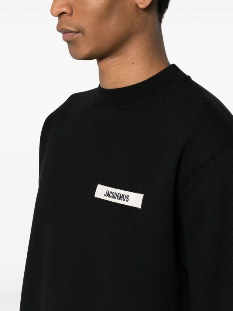 Black Le Sweatshirt Gros Grain Top