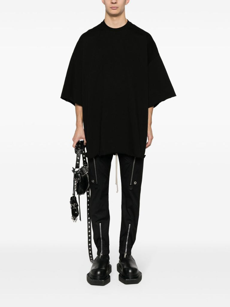Black Bauhaus Tapered Cotton Trousers
