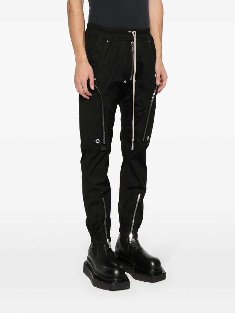 Black Bauhaus Tapered Cotton Trousers