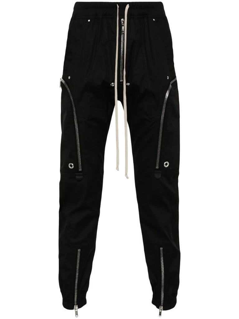 Black Bauhaus Tapered Cotton Trousers