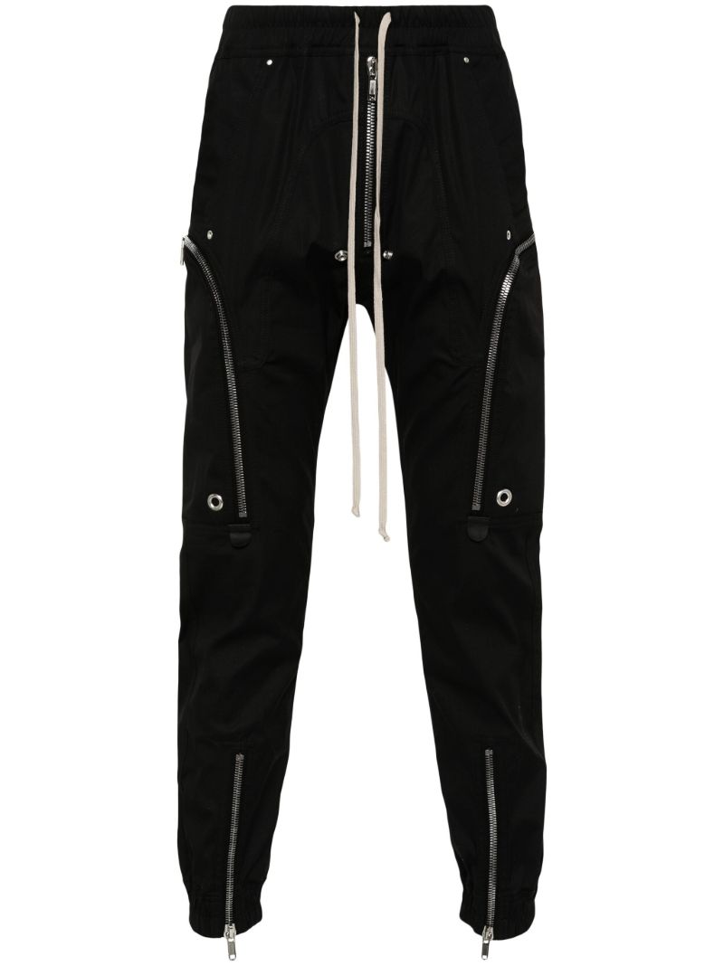 Black Bauhaus Tapered Cotton Trousers