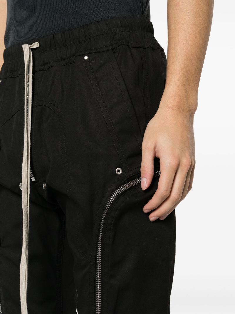 Black Bauhaus Tapered Cotton Trousers