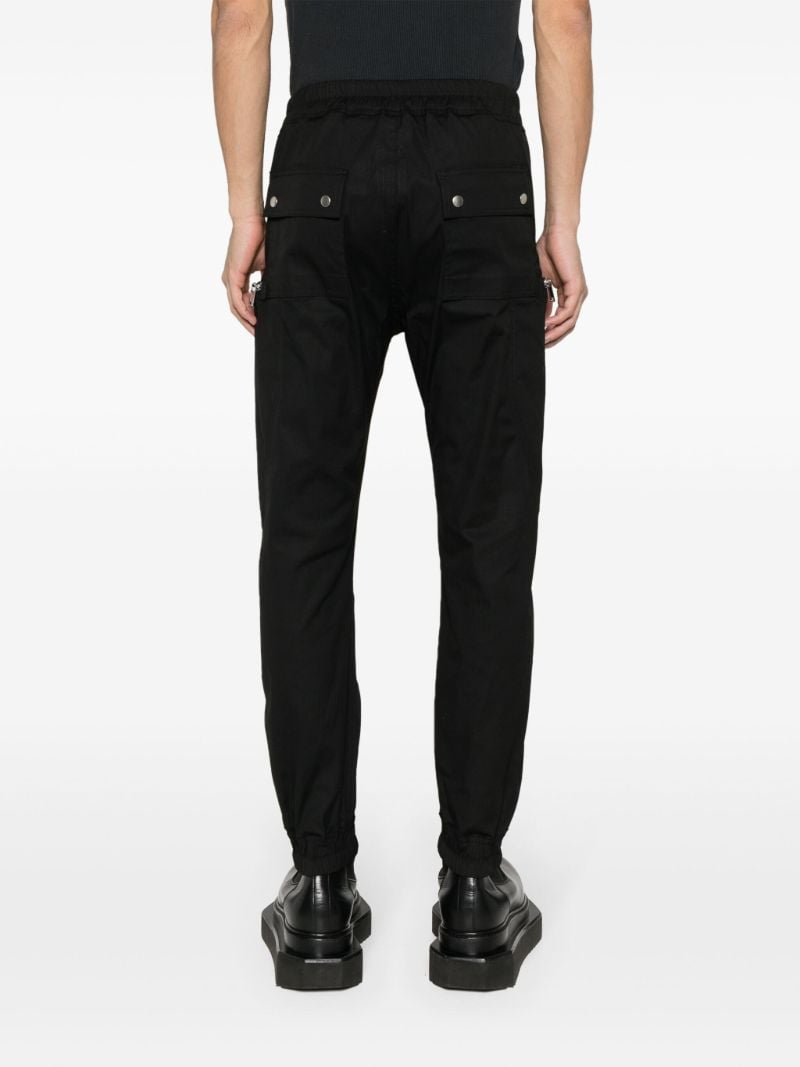 Black Bauhaus Tapered Cotton Trousers