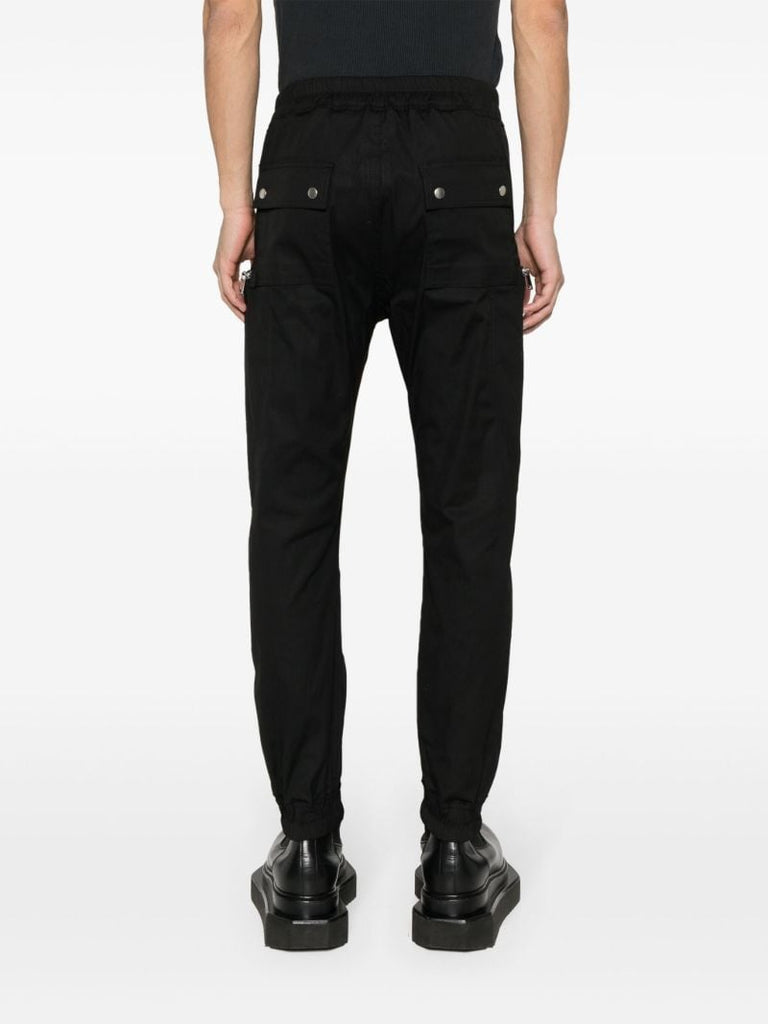 Black Bauhaus Tapered Cotton Trousers