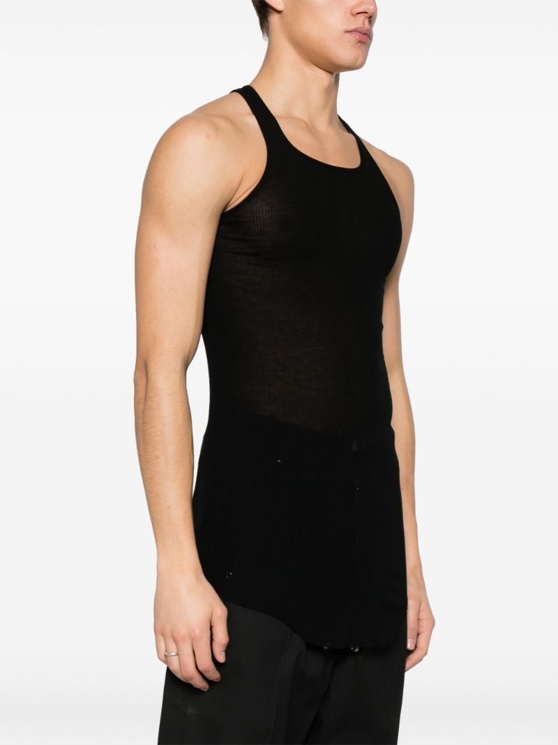Black Ribbed Knit Tank Top
