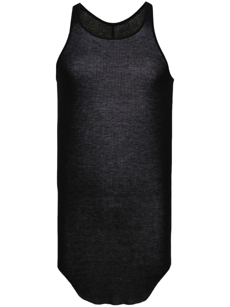 Black Ribbed Knit Tank Top