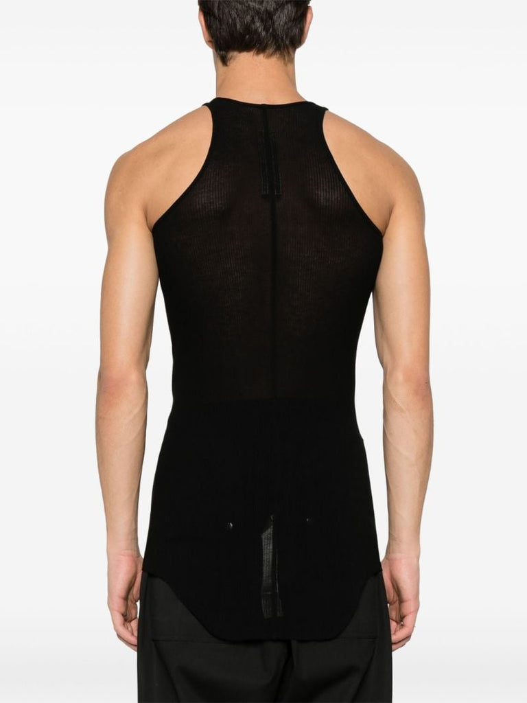 Black Ribbed Knit Tank Top