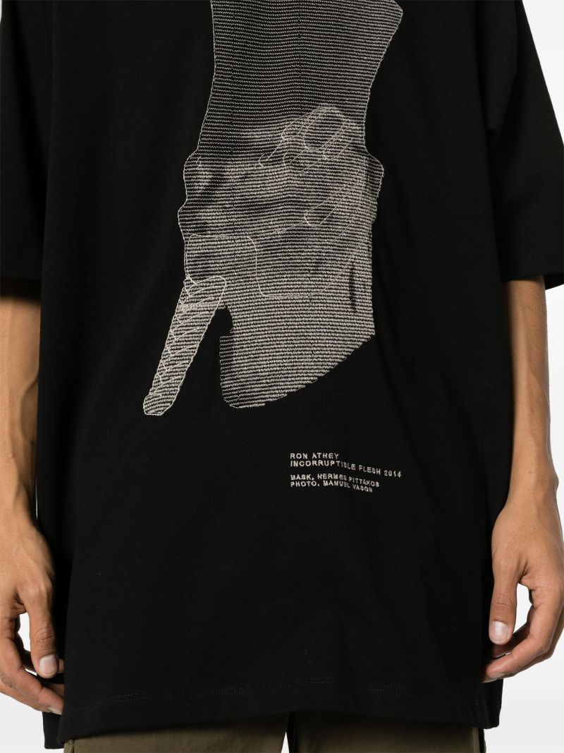 Black Ron Jumbo Ss Cotton T-shirt
