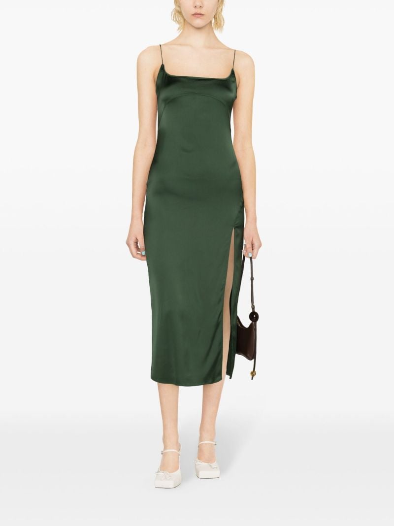 Green La Robe Slip Dress