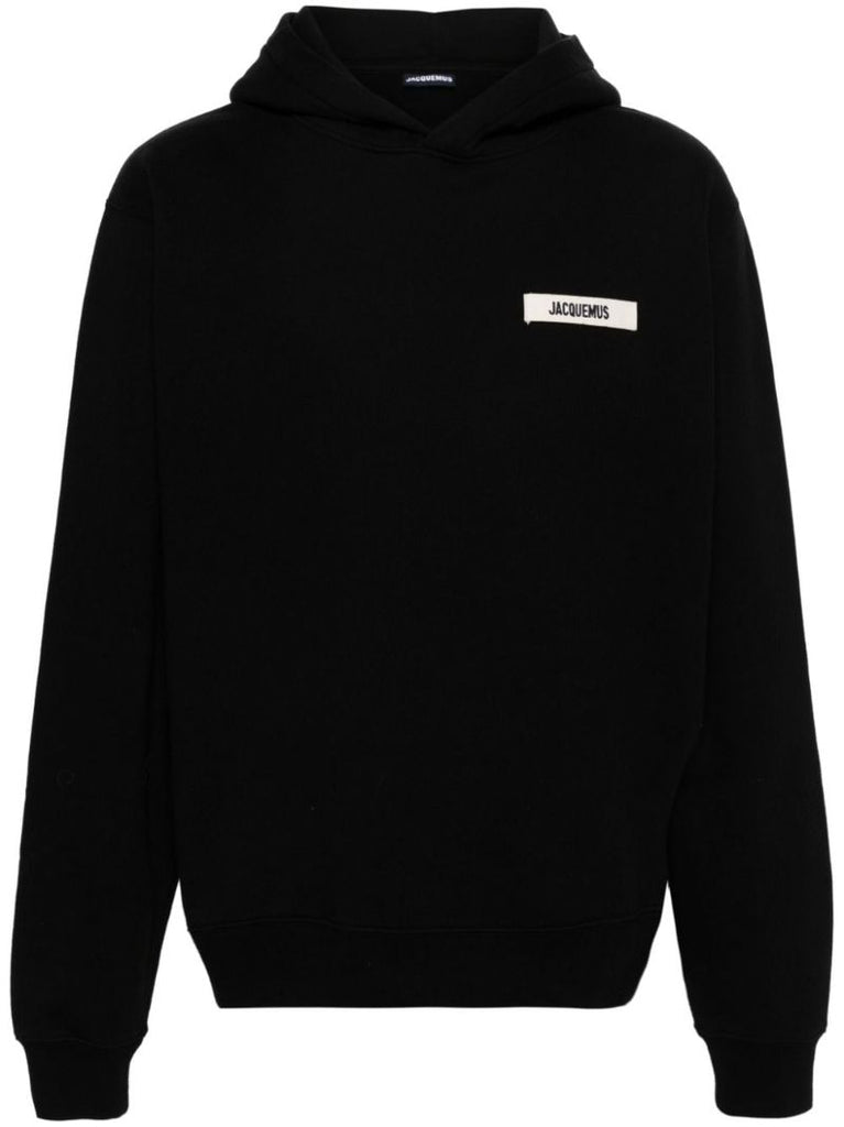 Black Le Hoodie Gros Grain Cotton Hoodie