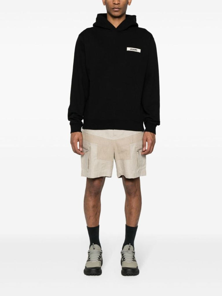 Black Le Hoodie Gros Grain Cotton Hoodie