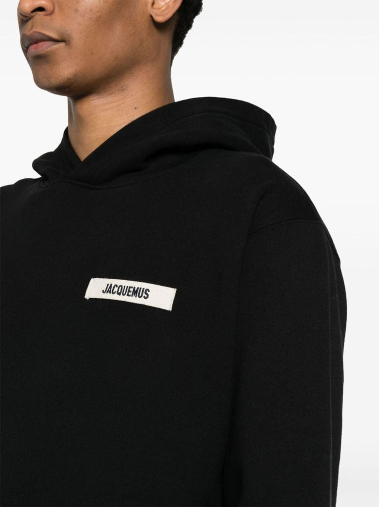 Black Le Hoodie Gros Grain Cotton Hoodie