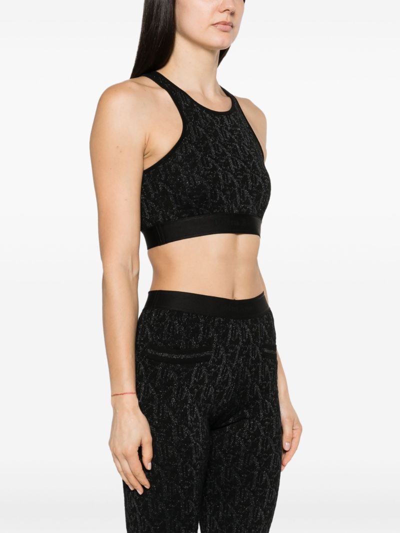 Black Monogram-jacquard Knitted Tank Top