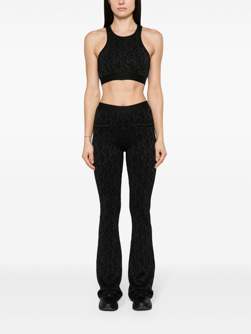Black Monogram-jacquard Knitted Tank Top