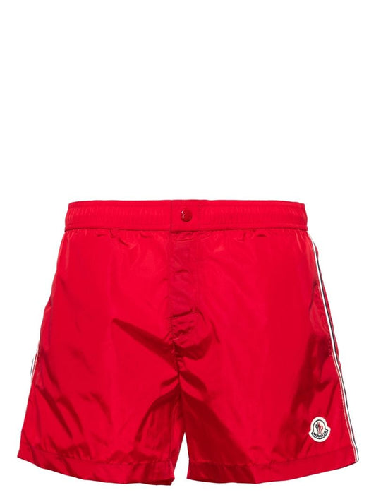 Red Logo-patch Swim Shorts