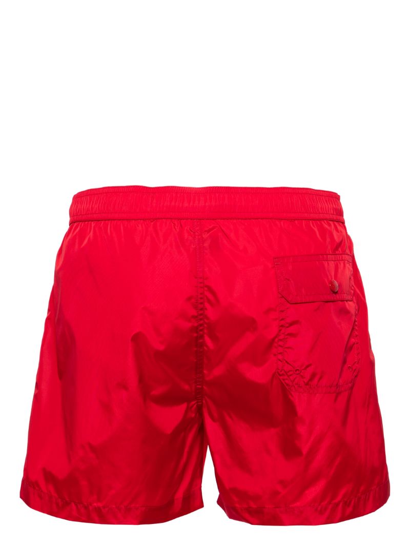 Red Logo-patch Swim Shorts