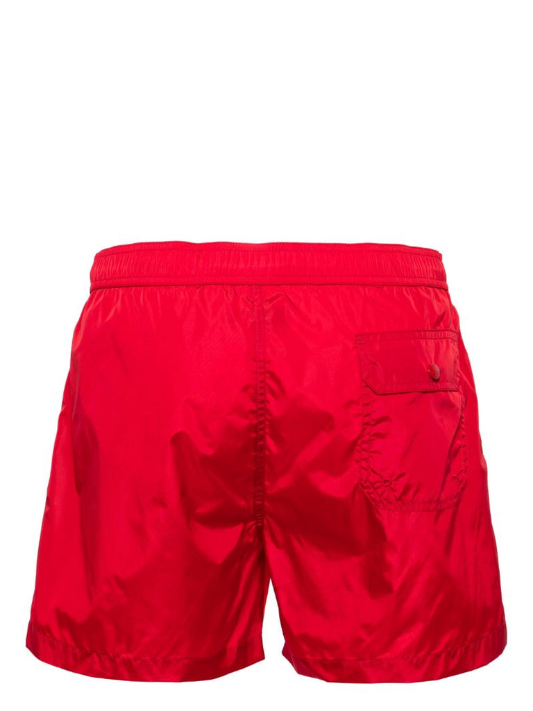 Red Logo-patch Swim Shorts